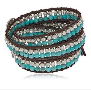 Lucky Brand Turquoise Beaded Wrap Bracelet